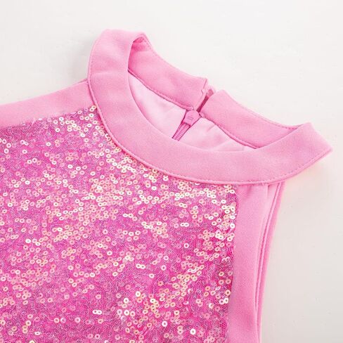 GRACE KARIN Girls Sequin Party Dress Holiday Birthday Dance Formal Halter Hollow-Out Waist Trendy Prom Dress Size 6-14Y in Saudi Arabia
