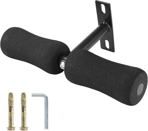 QWORK Wall Mounted Sit-Up Exercise Bar, Sit-ups Foot Holder, Steel Sit-Up Assistant for Abdominal Core Workout in Saudi Arabia