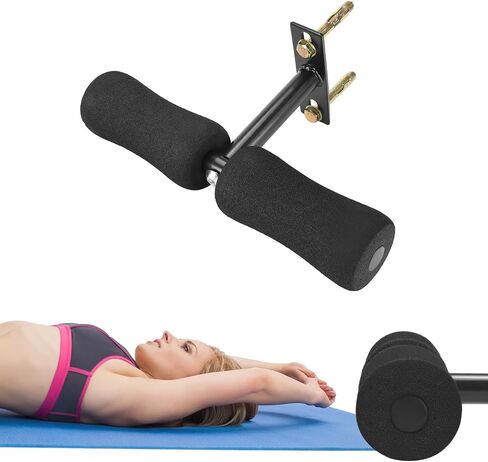 QWORK Wall Mounted Sit-Up Exercise Bar, Sit-ups Foot Holder, Steel Sit-Up Assistant for Abdominal Core Workout in Saudi Arabia
