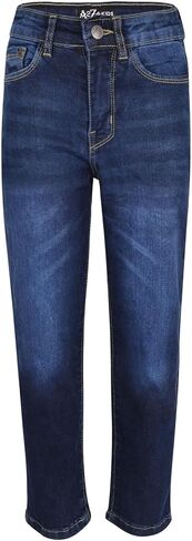 A2Z 4 Kids Boys Relaxed Straight Fit Boot Cut Jeans for Teens Stretchy - Jeans JN63 Jet Black 11-12 in Kuwait