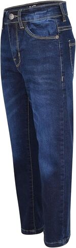 A2Z 4 Kids Boys Relaxed Straight Fit Boot Cut Jeans for Teens Stretchy - Jeans JN63 Jet Black 11-12 in Kuwait