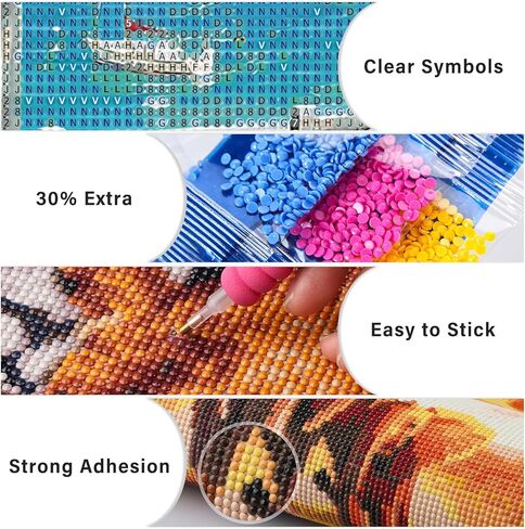 مجموعات فنية ماسية من الأكريليك اللطيفة الصغيرة من Lxmsja للبالغين مقاس 16 × 12 بوصة in Kuwait