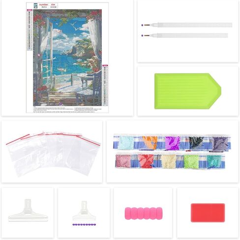 مجموعات فنية ماسية من الأكريليك اللطيفة الصغيرة من Lxmsja للبالغين مقاس 16 × 12 بوصة in Kuwait