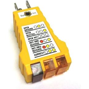 SP-101 Earth Ground Checker with LED Indicator Lights & Wrist Strap Jack
