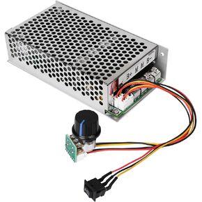 PWM DC Motor Speed Controller, 10-50V 100A 3000W, Brushed Motor Controller with Adjustable Potentiometer and Forward Brake Reverse Switch, Motor Controller for DC Brush Motor DC Lamps