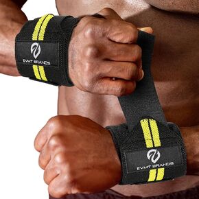 EVMT Premium Weightlifting Wrist Wraps 20in. Durable Straps for Weightlifting, Enhanced Wrist Support. Ideal Lifting Straps and Wrist Wraps for Strength Training.