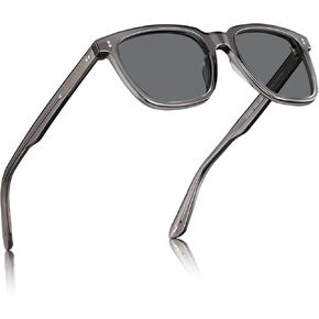 CARFIA Vintage Polarized Sunglasses for Men Acetate Square Frame Driving Glasses UV400 Protection