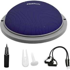 PROIRON Balance Ball Half with Resistance Bands,660lbs Capacity Half Balance Ball Trainer, Half Exercise Yoga Ball, Air Dome Balance Ball with Pump/Nonslip Base,Balance Trainer Ball for Physical