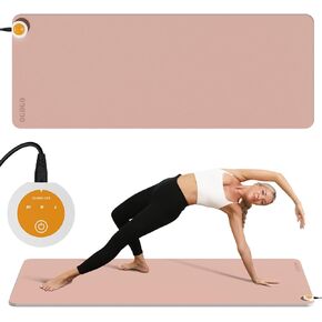 OGOGO-Heating Pad, 72 x 26.7 x 2/5 inch, Hot Yoga Mat, Heated Yoga Mat for Period Cramps, 120V Heated Rug Suitable for Yoga,More Comfortable Fitness Mat in Winter,Heating Pad