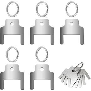 NIIIYTYB 5Packs 770301 Paper Towel Dispenser Key with 5 Key Rings Compatible with Commercial Dispensers Opener for Toilet Paper Soap Levermatic Roll Towel Holders