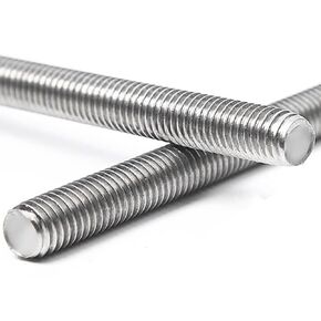 16-Inch Length,Stainless Steel M6-1.0 Fully Threaded Rod,405mm Length, Right Hand Threads, 304 Stainless Steel Threaded Screwand-Studs(Pack of 2)
