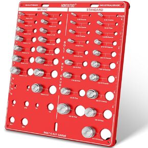 Nut and Bolt Thread Checker Standard and Metric,Bolt Size and Thread Gauge (34 Thread Checker)