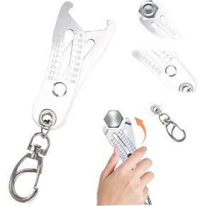 Portable Precision Thread Size Checker Keychain, Thread Size Verification Tool, Quick Measurement Tool