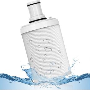 100186 Water Filter Cartridge Compatible with A mway Water Filter,6 Levels Activated Carbon Filtration,Removes Odors,Residual Chlorine While Retaining Calcium,Magnesium,Lasts 1Year Or 5000L