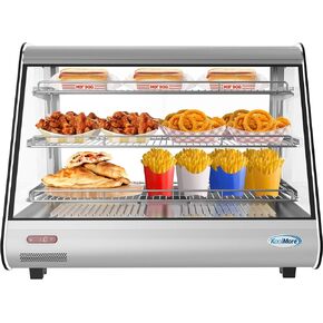 KoolMore 34 in. Commercial Countertop Food Warmer Display Case with LED Lighting - 5.6. cu. ft. in Stainless-Steel (HDC-5C) in Saudi Arabia
