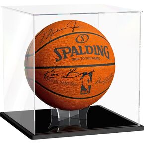 Basketball Display Case, Clear Acrylic Full Size Basketball Case Display, Assemble Soccer Ball Showcase, Sports Memorabilia Protector for Volleyball with Ball Stand in Saudi Arabia