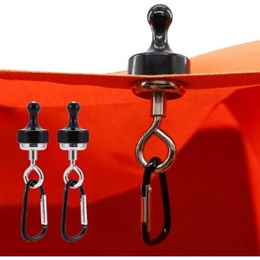 2 Sets Outdoor Strong Magnetic Heavy Hook,Heavy Duty Neodymium Magnet Hook,Heavy Magnetic Tent Magnetic Hook,Iron Door Iron Sheet Magnetic,Hook with Hook Magnet
