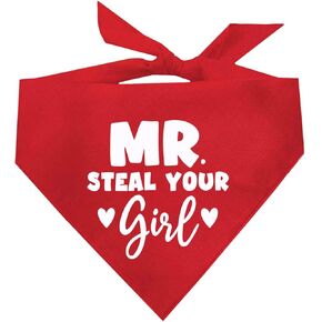 Mr. Steal Your Girl Dog Bandana (Red, OS 945)
