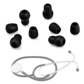 Stethoscope Ear Tips Replacement for Littmann Stethoscopes, Compatible with Littman Ear Tips, Stethoscope Ear Pieces, Cardiology IV Parts and Littmann Stethoscope Parts - Soft Sealing Eartips (8 PCS)