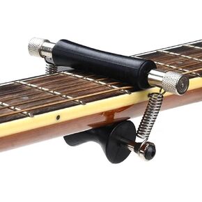 2 Pack Guitar Rolling Capo Sliding Capo Adjustable Capo for Tuning Tone of String Instruments for Electric Guitar and Acoustic Guitar or Ukulele Mandolin Banjo