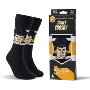 Major League Socks - NHL Pittsburgh Penguins - Various Players - Hockey Fan Gift, Unisex, One Size (7-13) Collectible