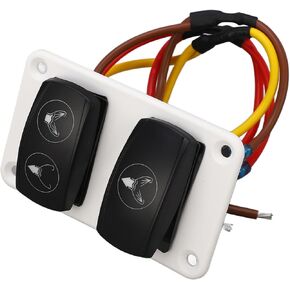 Marine Toilet Switch Panel, DC12 24V Marine Toilet Control Panel Switch 3 Way RV Toilet Rocker Switch for Boats Yachts