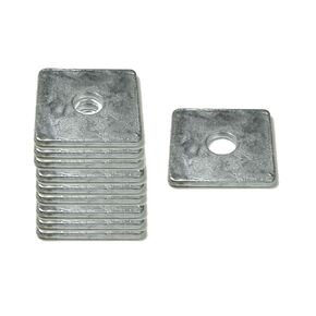 Square Washers Plate-Suprwin Heavy Duty Galvanized Steel Gasket Square Nut Fastener Hardware Flat Pad Spacer (5/8"×3"×3"×1/8")