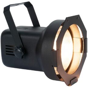 Eliminator Par38EL Black Metal par can with 150 watt Incandescent lamp Wide Flood.