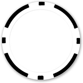DA VINCI 100 11.5 Gram Blank 8 Stripe Poker Chips for Use with Custom Labels or Direct UV Print, Make Your Own Personalized Poker Set