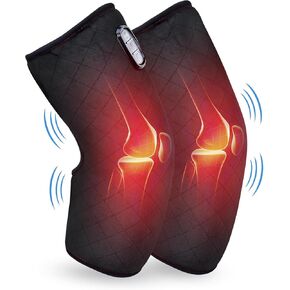 COMFIER Heated Knee Massager with Heating Pad for Knee Pain Relief,Valentines Day Gifts for Men Women Dad Mom,Knee Warmers Wrap, FSA or HSA Eligible,Heated Knee Pad for Men Women Seniors