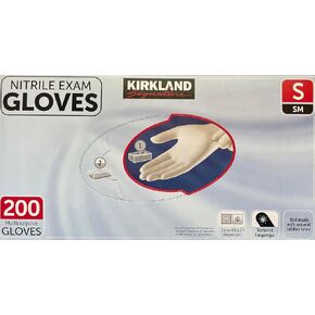 Kirkland Signature Nitrile Exam Gloves, Box of 200, Small