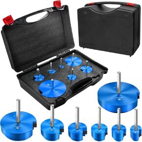 7Pcs PVC Pipe Reamer Kit With 3/4inch, 1inch, 1-1/4inch,1-1/2inch, 2inch, 3inch, 4inch Head Aluminum, PVC Fitting Saver, PVC Socket Saver For SCH40 PVC, ABS PVC Pipe, CPVC, Fit for Standard 1/2" Drill
