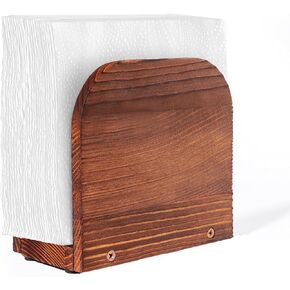 Upright Napkin Holder for Table - Natural Wooden Napkin Holder, Rustic Wooden Napkin Holder for Kitchen Dining Room Table Decoration