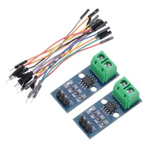 MECCANIXITY 2pcs ACS712 Current Sensor Module 20A Range Hall Effect Current Sensor Current Measuring AC/DC with Cable for Detecting Current