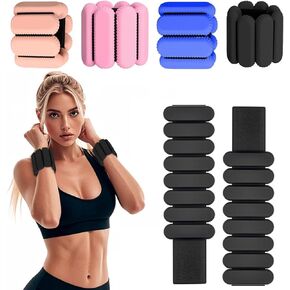 2PCS Adjustable Wrist Weights Ankle Weights Set for Exercise Walking Jogging Yoga Aerobics Pilates Weight-Bearing Bracelet Fitness Wristband