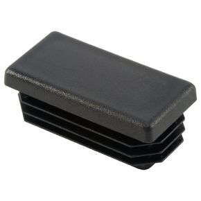 Caplugs 99395042 Plastic Plug for Rectangular Tubing. RER-1X2-14-20, PE-LD, Hole Width 1.000" Hole Length 2.000" Wall Thickness 14-20 Ga. (.083-.035)", Black (Pack of 40)