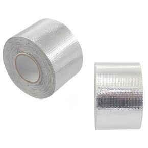 2 Rolls Fireproof Self-Adhesive Heat Shield Tape Fiberglass Tape Heat Resistant Tape Heat Reflective Tape High Temperature Tape Heat Shielding Foil Tape Tear Resistance Silver Tape 1.5" x 29.5FT