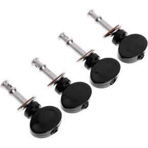 4 Pcs Ukulele Strings Tuning Pegs Pin Machines Tuners Friction Ukelele New, 4.3cm X 2cm, Black