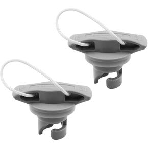 Inflatable Boat Air Valve Cap Plug Rotating Valve Cover Air Cushion Plug Replacement Paddle Board Replacement Part Rubber Boat Air Valve Cover Kayak Air Tank Air Cover Gray 2PCS