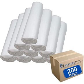 Clear (Natural Color) HDPE Coreless Trash Liners - 43"x48" - 200 Bags - 15 microns - Clear - TL434816MWF