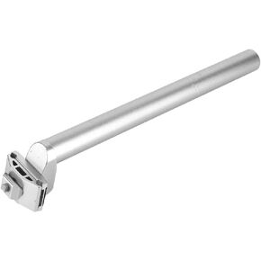Seat Post, Adjustable Seatpost, 25.4*300mm Alluminium Alloy Cycling Seat Post for Most Mountain Road MTN BMX(Silver)