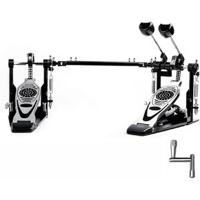 Double Bass Drum Pedal, Double Chain Double Bass Pedal, Double Kick Pedal for Bass Drum，Drum Set Kit and Electronic Drums (V-VZ14)
