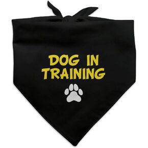 GRAPHICS & MORE Dog in Training with Paw Print Dog Pet Bandana - Black