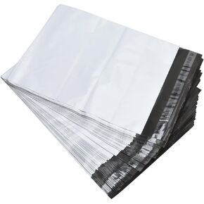 14.5x19 Poly Mailers 2.5 Mil Envelopes Shipping Bags with Self Sealing Stripe, White Poly Mailers (100 Bags)