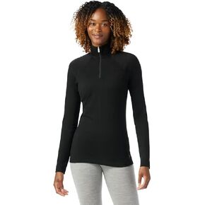 Smartwool Women's Standard Classic All-Season Merino Base Layer 1/4 Zip, Black