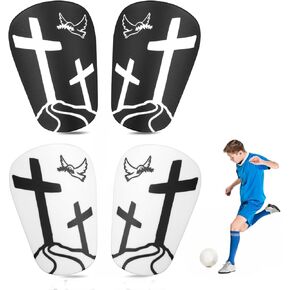 2 Pairs Mini Shin Guards Soccer Protection, 3.15x1.97 inch Football Shin Pads Small Cross Shinguards Protective Shin Guards Equipment Accessories for Kids Adults Youth Boys and Girls