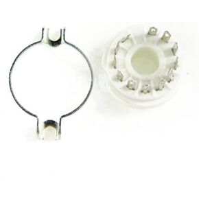 Cary 4pc 12pin Ceramic Vacuum Tube Socket Top Mount Valve Fr 9mn8 8ac9 8cb11 6ge5 Amp