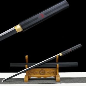 40in Anime Cosplay Sasuke Sword ﻿Hand Forged high Manganese Steel Swords Real Weapons