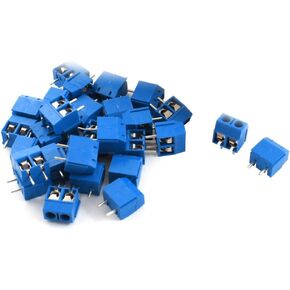uxcell 30Pcs 5.08mm Pitch 2Pin PCB Mount Power Screw Terminal Block Connector