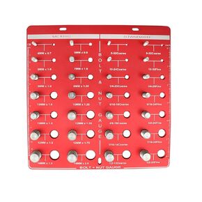 findmall 28 Nut and Bolt Thread Checker Bolt Size and Thread Identifier Gauges 14 Metric & 14 Standard Sizes